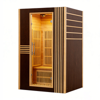 Modern Villalar İçin Özelleştirilmiş Uzak Kızılötesi Kırmızı Sedir Sauna Odası, Açık Hava Grup Eğlence Alanı