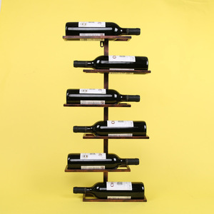 Portabottiglie da Parete Personalizzato Nero a 5+ <span class=keywords><strong>Ripiani</strong></span> in Ferro <span class=keywords><strong>per</strong></span> Esposizione e Conservazione Bevande - Product Image 3