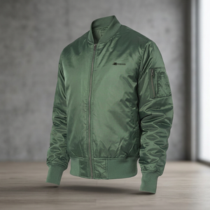 Veste d'hiver unie à séchage rapide pour homme, col montant zippé, en nylon/polyester, style urbain, vente en gros en ligne - Product Image 3