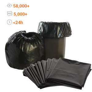 eco friendly biodegradable large black plastic garbage bags roll