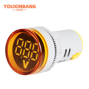 DIY Mini Voltímetro Digital Redondo AC 60-500V Volt Voltage Tester Meter Monitor Indicador LED de Potencia Lámpara Piloto Pantalla de Luz - Product Image 3