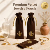 Sac cadeau en velours avec cordon de serrage, impression de logo personnalisé, pour stylos, échantillons de parfum, sac à poussière en daim marron haut de gamme pour brosse à dents