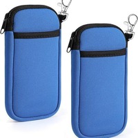 Étui rigide pour lunettes de soleil en néoprène rectangulaire, pochette portable pour lunettes, étanche et résistante aux chutes, avec fermeture éclair, pour lunettes de soleil de 10 pouces et plus