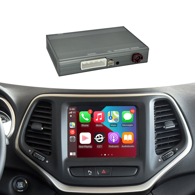CZT-AUTO Wireless Carplay Android Auto Adapter for Navigation Radio 2014-2017 Dodge RAM Apple Carplay Screen Upgrade
