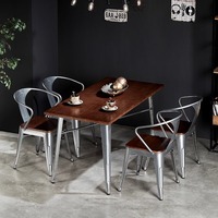 Chaise d'hôtel en bois couleur noyer Ustovian, mobilier commercial, chaises de salle à manger, chaises de café en bois massif, chaises de restaurant