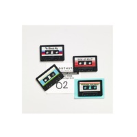Aimant de réfrigérateur vintage en forme de cassette/disque vinyle - Émetteur et récepteur audio fabriqué en Chine