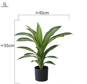 Kunstmatige boom in <span class=keywords><strong>pot</strong></span>, Bonsai Maïs Dracaena Fragrans Dracaena Sanderiena, kunststof plantenpot voor thuis, tuin, kantoor, veranda decoratie - Product Image 2