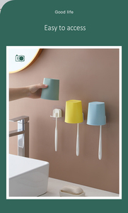 Drill-Free <b>Wall</b> <b>Mounted</b> Removable BPA Free Modern Multifunctional Plastic Elephant <b>Toothbrush</b> <b>Holder</b> Multi-Use for Bathroom - Product Image 6