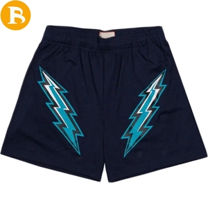 Vente en gros de shorts de basket-ball en polyester à taille élastique avec logo personnalisé pour hommes - Product Image 5