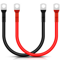 Kabel Baterai Fleksibel Shirbly 2/0 AWG 5/16 Lugs Tembaga OFC Murni untuk Inverter Pengelasan 600V, Otomotif, Solar, RV, Sepeda Motor