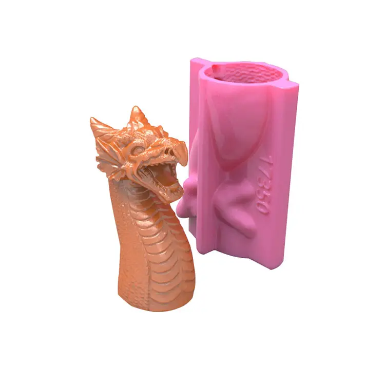 Moldes de silicona con forma de dragón malvado 3D para hornear, moldes de resina para cocina, decoración, precio al por mayor