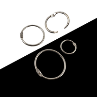 X914-1 15mm/ 20mm/ 25mm/ 30mm/ 32mm/ 35mm/ 38mm/ 45mm/ 50mm/ 55mm Vernickelte Metall-Buchringe Binderinge