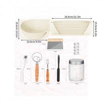 Panier de fermentation en silicone bol à pâte pliable four cuisson résistant aux hautes températures ensemble de paniers à pain de grande capacité