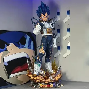 Kustom Jepang tokoh Resin terkenal Dragon Ball karakter Anime Goku ukuran hidup dan patung Vegeta patung Fiberglass