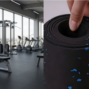 แผ่นยางปูพื้นยิมแบบม้วน ความหนาแน่นสูง กันลื่น ดูดซับแรงกระแทก สำหรับฟิตเนสเซ็นเตอร์ ออกกำลังกายในร่ม - Product Image 1