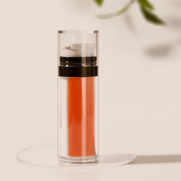 Nouvelle conception de flacon cosmétique en plastique de 30 ml, trois tubes, trois compartiments, flacon sans air sous vide, flacon à pression pour lotion, essence, flacon sous vide AS, PPWR