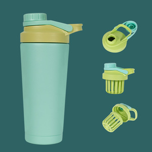 Stainless Steel Shaker Cup 304 Protein Powder Mixer Portable Sports Blender With Handle Travel Use - Product Image 1