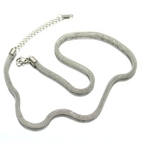 Offre Spéciale nouvelle mode 4mm haute poli bijoux rond maille chaîne en acier inoxydable hommes femmes maille chaîne collier