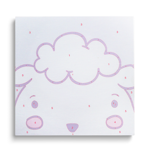 Animaux Kit de peinture facile par numéro: moutons. Tableau encadré Kit peinture par numéros pour débutants, <span class=keywords><strong>aquarelle</strong></span> peinture par numéros - Product Image 1