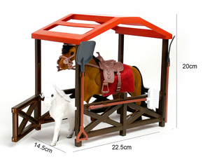 2021 i più nuovi fattoria degli animali modello di set di plastica cavallo stabile <span class=keywords><strong>giocattolo</strong></span> - Product Image 2