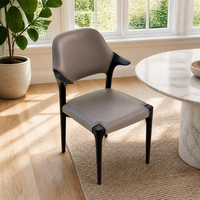 Chaise de salle à manger contemporaine en bois massif sans accoudoirs, écologique et imperméable pour salon et chambre