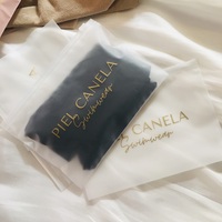 Sac d'emballage en EVA transparent personnalisé de luxe avec fermeture éclair, sac refermable réutilisable pour vêtements, sac en plastique à fermeture éclair imprimé