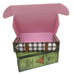 Kraft personalizado sobre cartón corrugado de cartón reciclado envío plegable caja de regalo de papel de la ropa de embalaje caja de envío