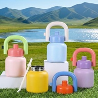 Bouteille d'eau sport isotherme en acier inoxydable 316L grande capacité, écologique, avec paille, design anti-chute, style moderne, pour la maison