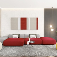 Ensemble de canapés modulaires extensibles et convertibles pour espaces publics d'hôtels modernes, bureaux et réceptions, idéal pour les hôpitaux