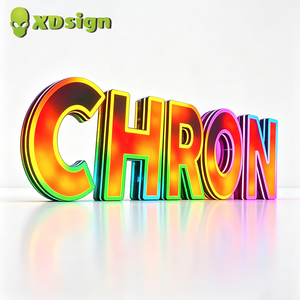 Insegna al Neon Moderna Personalizzata con Logo, Insegna per Negozi, <span class=keywords><strong>Lettere</strong></span> LED Multicolore, Certificata CE, Insegna 3D Illuminata in Acrilico - Product Image 4