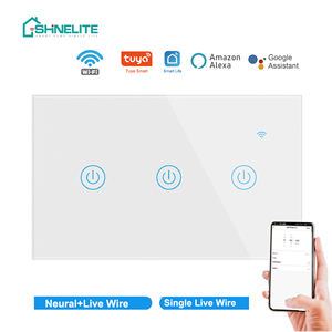Interruptor de Luz Wifi Inteligente de <span class=keywords><strong>3</strong></span> Gangs con Control por Aplicación Inalámbrica para Hogar Inteligente, Compatible con EE. UU. y Australia - Product Image 1