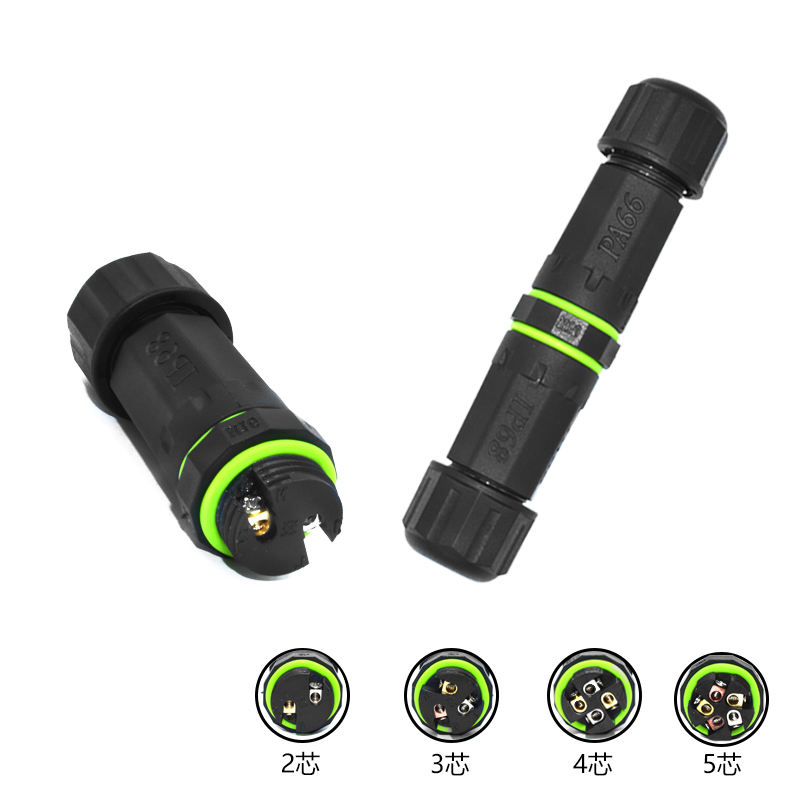 YXY M16 2-Pin IP68 Waterproof Power Connector Screw Lock