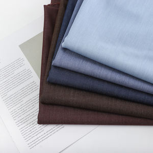 مخزون بالجملة نسيج البوليستر فسكوز نسيج التويل النيلي الدنيم الناعم مختلف الألوان البوليستر للقمصان أو السراويل - Product Image 5