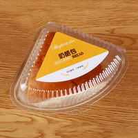 Boîte à sandwich triangulaire en plastique Emballage de cuisson Boîte en plastique transparente Boîte à gâteau à la crème Pâtisserie Pain Boîte à choux