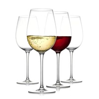 Verres à vin en cristal 400 ml, verre à vin rouge en cristal sans plomb, verrerie en gros pour restaurants et usage domestique