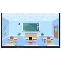 Pizarra Interactiva Multimedia Inteligente 4K de 86 Pulgadas con Pantalla Táctil Electrónica para Reuniones y Aulas, Negra, OEM, Sistema Operativo Android