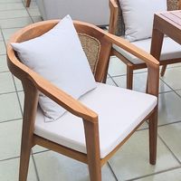 Chaise en bois massif de Style nordique combinaison antique crème solaire imperméable extérieure pour Table extérieure de balcon de cour