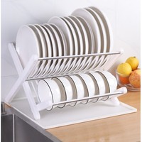 Égouttoir à vaisselle multifonctionnel pour évier de cuisine, installation gratuite, égouttoir à vaisselle à double couche, pliable, rangement, unité de rangement