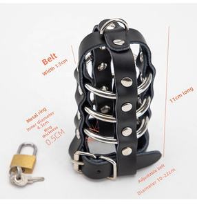Cage <span class=keywords><strong>de</strong></span> chasteté réglable en alliage pour homme - Verrou <span class=keywords><strong>de</strong></span> pénis SM pour jeu <span class=keywords><strong>de</strong></span> retenue et contrainte pénienne - Product Image 2