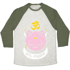Om-Meow Unisex Tri-Blend <b>Baseball</b> <b>Tee</b> - Product Image 5