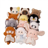 Série de jouets en peluche style influenceur : Compagnons de bureau en forme d'animaux de dessin animé, rembourrage en coton PP et polyester