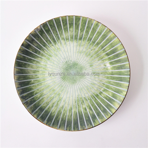 Juego de Vajilla de Porcelana Fina al por Mayor - Relieve Radial Verde Sunburst, Platos de 10.5''/7.5''/8'', Aptos para Microondas/Lavavajillas/<span class=keywords><strong>Horno</strong></span> - Product Image 4