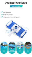 Brosse de nettoyage pour piscine, accessoires de tête d'aspiration, tête d'aspiration flexible de luxe de 14 pouces (35 cm) avec pivot