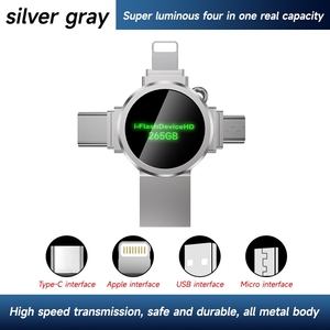 <span class=keywords><strong>Usb</strong></span> Flash Pen Drive Usb2.0 <span class=keywords><strong>Usb</strong></span> con caja 64GB 128GB LED Memory Stick LOGO personalizado gratis U disco para regalo de boda 4 en 1 OTG - Product Image 2