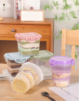 Boîte d'emballage réutilisable pour gâteaux mousse, conteneur scellé pour tiramisu, desserts à emporter, pâtisseries, fêtes et conservation du fromage