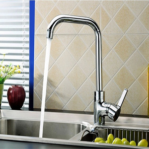 ก๊อกน้ำห้องครัวแบบก้านเดียว หมุนได้ 360 องศา แกนวาล์วเซรามิก ติดตั้งบนเคาน์เตอร์ สไตล์โมเดิร์น - Product Image 3