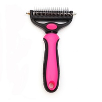 Brosses en acier inoxydable écologiques 2-en-1 de conception professionnelle, nouvelle marque privée, certifiées CE ISO 9001 pour le toilettage des animaux