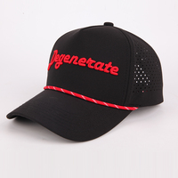 Gorra de Béisbol de 5 Paneles sin Estructura de Alta Calidad al por Mayor con Bordado, Cierre Ajustable, para Golf, Correr al Aire Libre, Pesca, con Agujeros Cortados con Láser