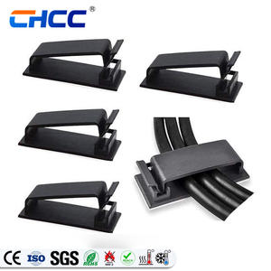 Clips Organizadores de Cables Autoadhesivos Rectangulares 3M, Nylon 66, Negro/Blanco, Hebilla para Gestión de Cables - Product Image 1