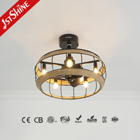 Ventilateur de plafond de luxe 1stshine avec lumière LED, télécommande, haute performance, qualité supérieure, vente en gros